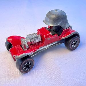 Vintage 1973 Red Baron Hot Wheels Redlines Mattel Black interior Hong Kong